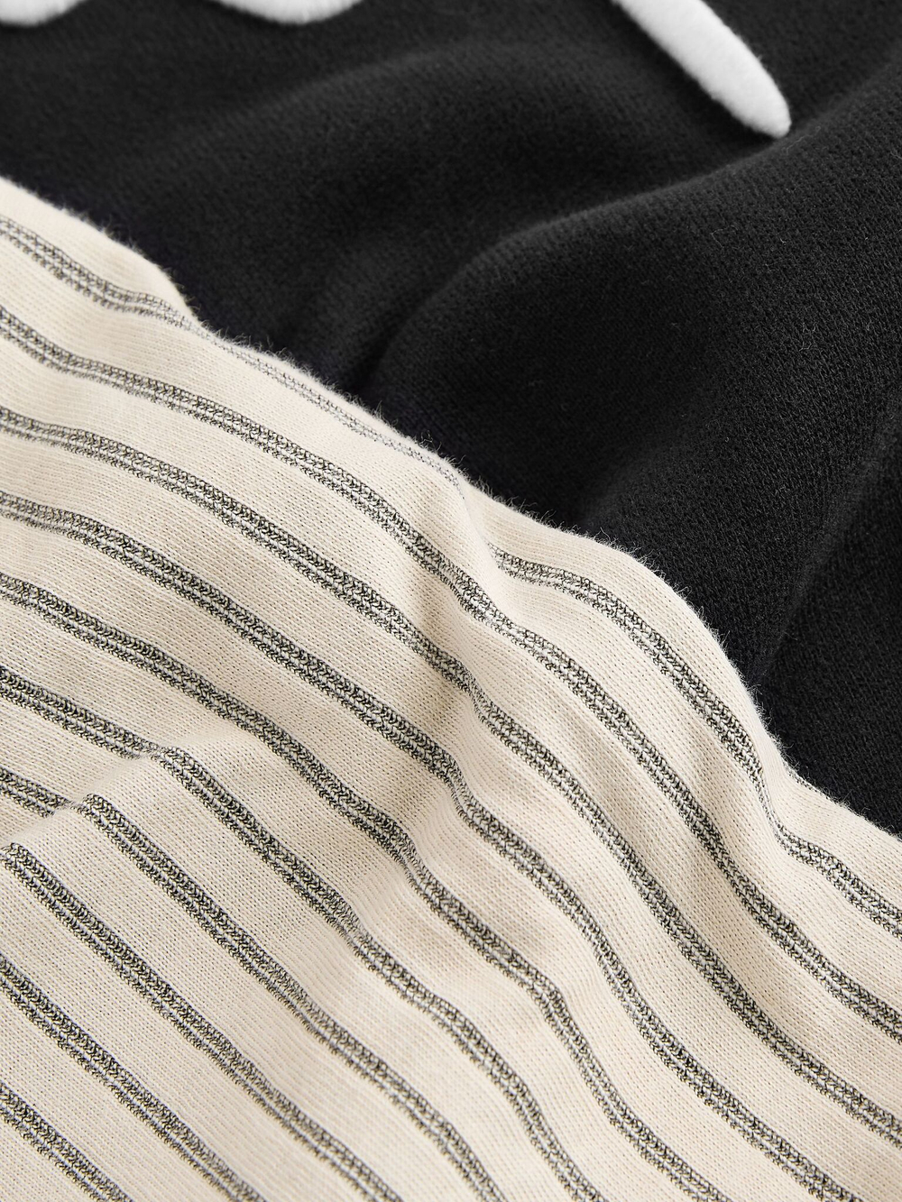 Толстовка и брюки широкие в комплекте для девочки Next E61-407, Черный, Молочный