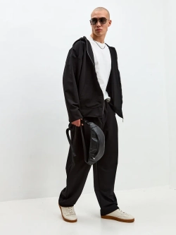 Штаны спортивные с защипами багги широкие оверсайз