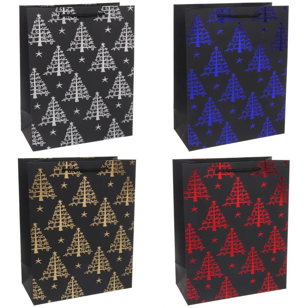 Пакет подарочный «Лесные елочки»33*26 см