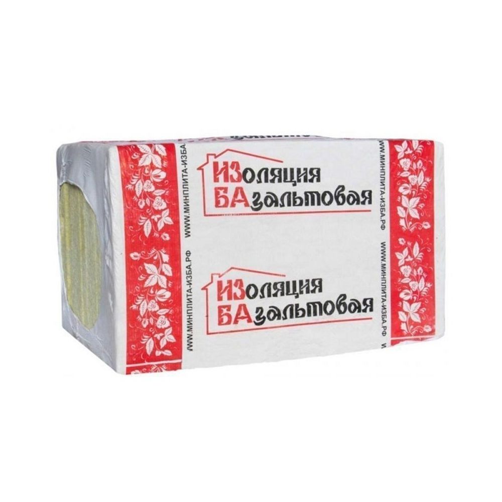 Утеплитель ИЗБА Стандарт 50 кг/м³ (1200х600х100 мм) 6 шт