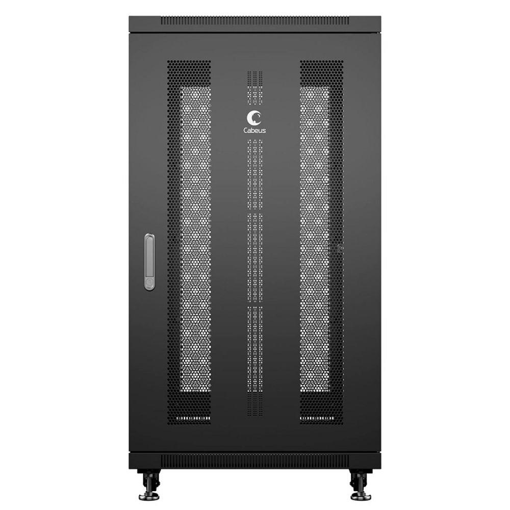 Шкаф напольный 19", 18U Cabeus ND-05C-18U60/80-BK