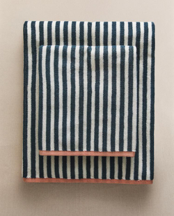 ZARA HOME ДЕТСКОЕ ПОЛОТЕНЦЕ В ПОЛОСКУ, СИНИЙ