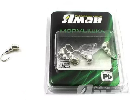 Мормышка Яман муравей с ушком d-5 вес 0,9г цвет Silver Plated