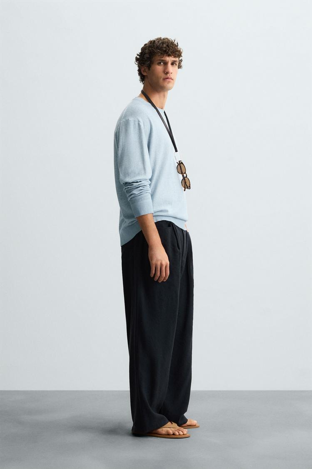 ZARA ДЖЕМПЕР СВОБОДНОГО КРОЯ, СИНЕВАТЫЙ