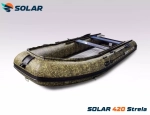 Лодка надувная моторная solar-420 strela jet tunnel