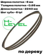 Полотно ленточное по дереву 6х0,65х2240 мм 6tpi для JET JBS-12, JWBS-12S и JWBS-12SL