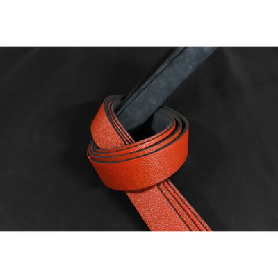 Ременная заготовка Красно-оранжевая с лицевой отделкой + Плита Слон