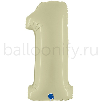 Шар ЦИФРА 1 Сатин Olive Green 40" 102 см