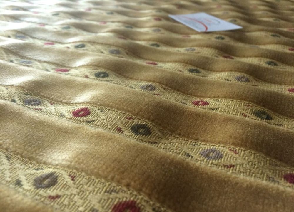 Велюр полоса бежевая Турция