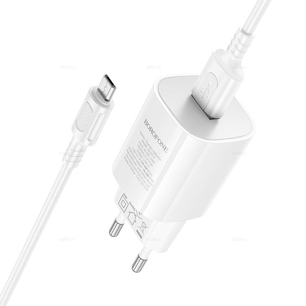 Зарядное устройство на Micro Borofone BA101A (white)