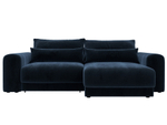 Диван угловой Лига-056 НПБ угол универсальный ВЕЛЮР TOWER 13 синий