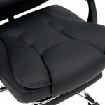 Кресло офисное CROMEX (КРОМЕКС) "Lounge MS-007", подножка, 6 массажных модулей, экокожа, черное, 532960