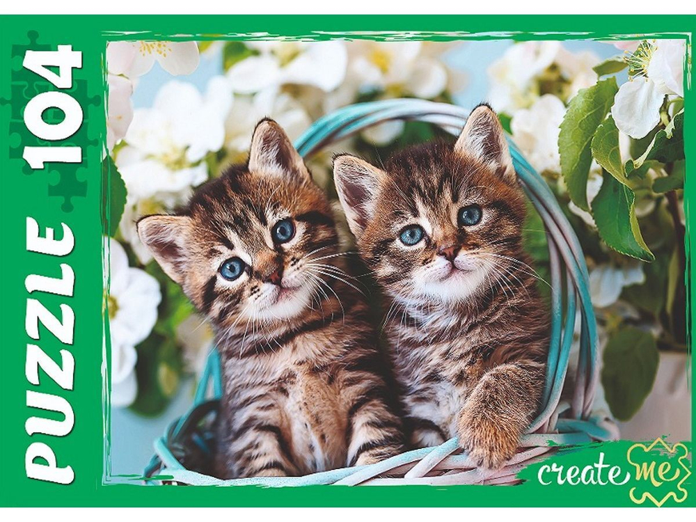 Пазлы 104 элемента 237*330мм "Забавные котики 2"