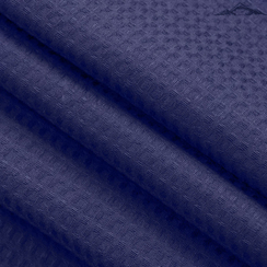 Вафельное полотно гладкокрашеное цв.Синий | ш.150 см | 240 г/м² | хлопок-100%