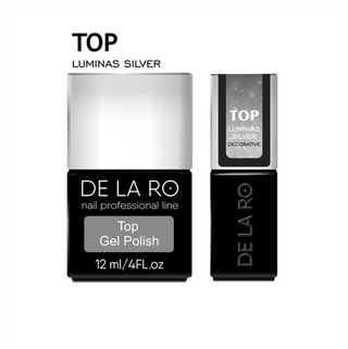 Delaro TOP Luminas Silver (с блестками) - 12ml
