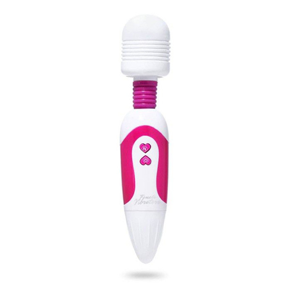 Бело-розовый ванд 18см с округлой головкой Сима-Ленд 7619006