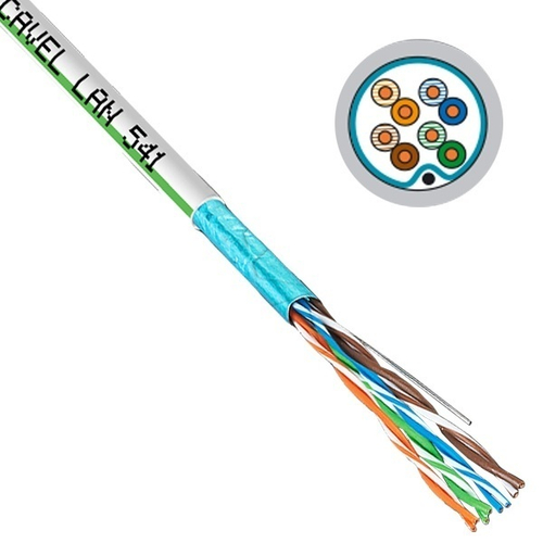 Кабель витая пара экранированный F/UTP 4х2хAWG24 cat 5e PVC [300м] LAN 541 VE Cavel (провод для интернета) LAN 541 VE