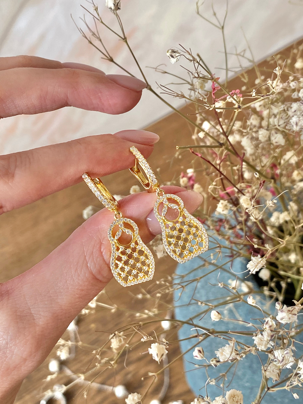 Серьги Ermolov матрешки в позолоте