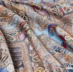 Постельное белье ЕВРО (двуспалка) Египедский Хлопок Египедский узоры на коричневом