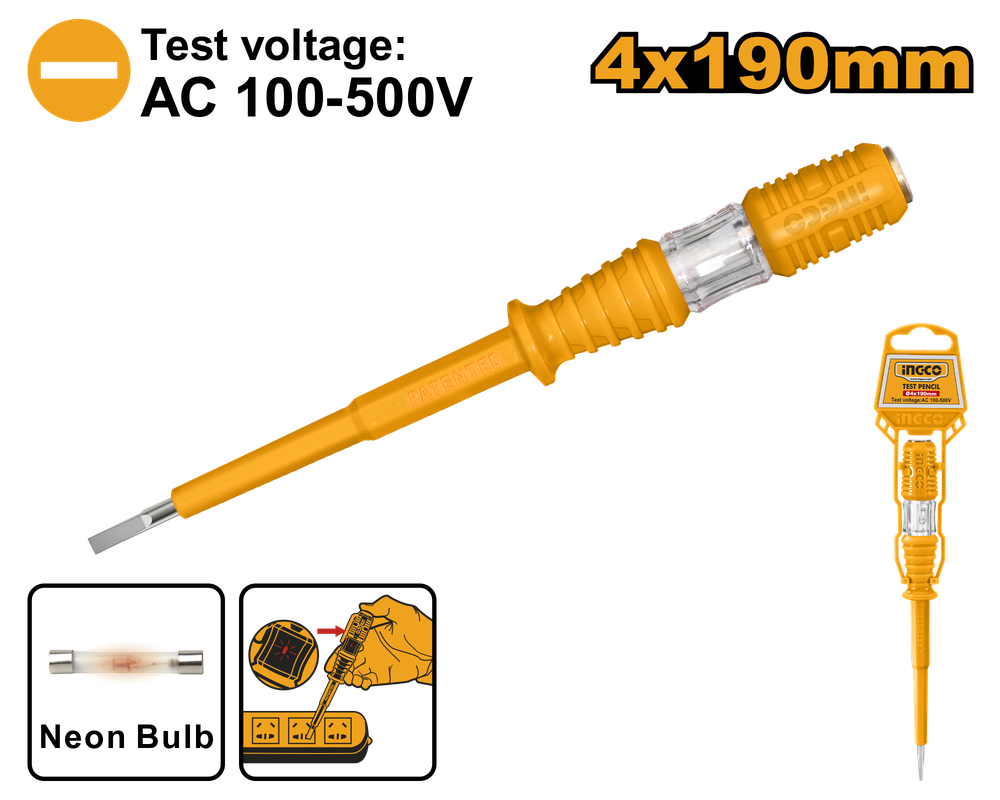 Отвертка индикатор 190мм HSDT1908