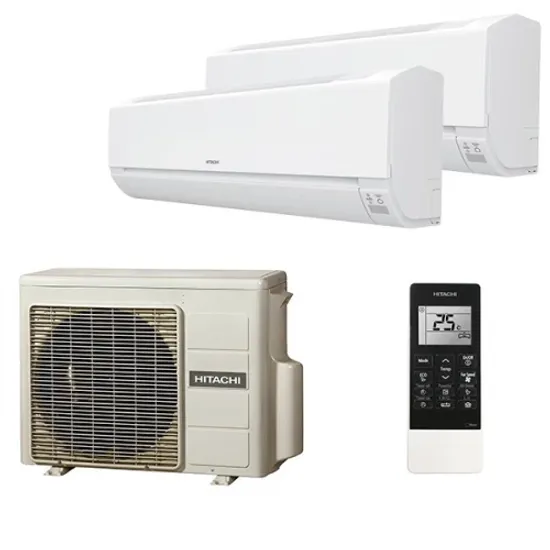Мультисплит система на 2 комнаты Hitachi RAK-25REF x 2 / RAM-40NE2F