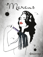 Пурпурный флоггер с кружевной ручкой ToyFa Marcus 715003