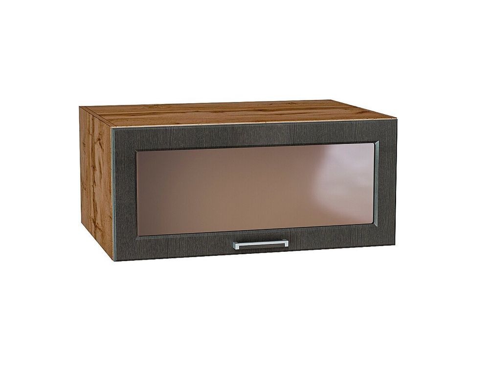 Шкаф верхний горизонтальный остекленный глубокий Прага