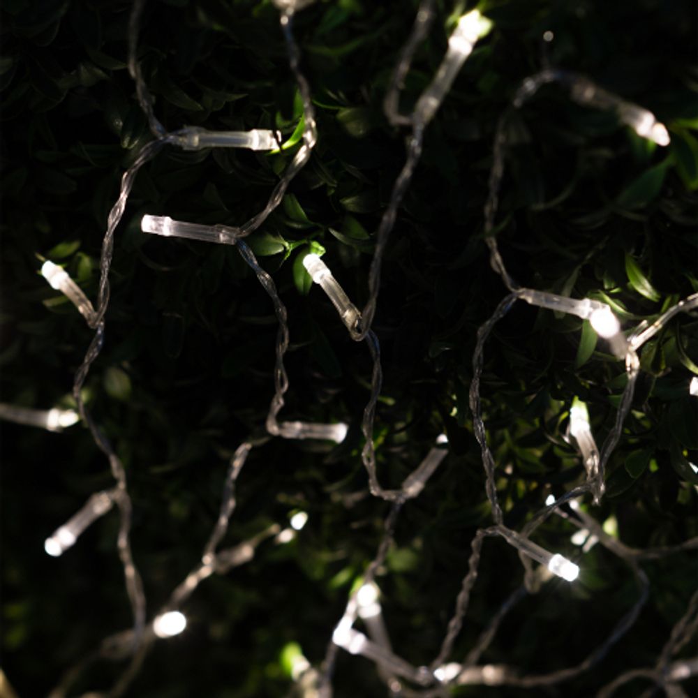Садовая гирлянда ЭРА ERASF22-41 на солнечной батарее занавес 1,5Х1,5 метра 192 LED | Садовые декоративные светильники