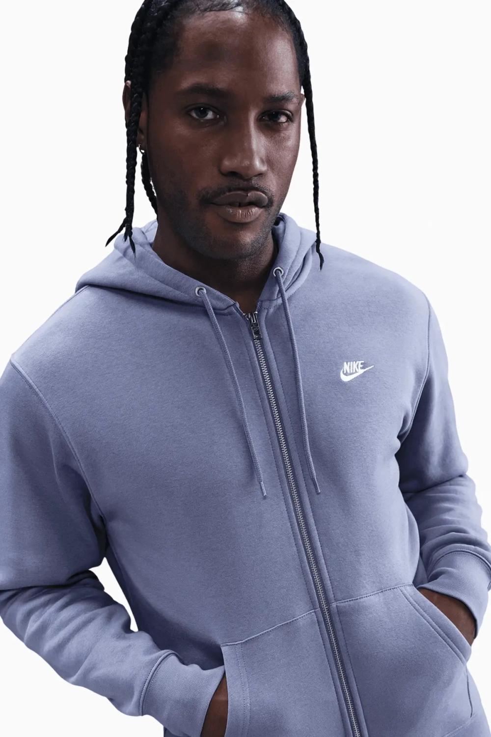 Кофта Nike Club Full-Zip - фиолетовый
