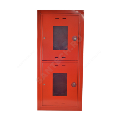 Шкаф пожарный встроенный открытый ШПК 320 ВОК универсальный с замком 1345х600х230 красный ФАЭКС