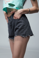 Джинсовые шорты короткие черные магазин