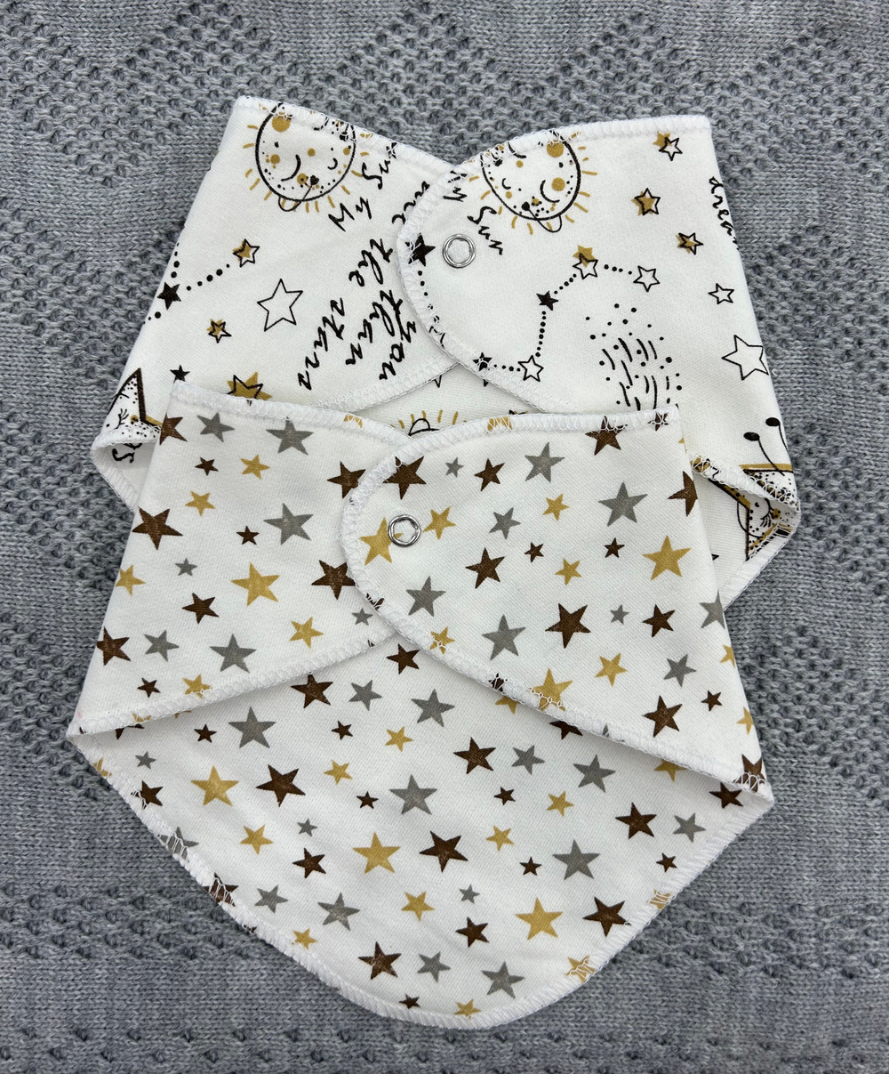 Слюнявчики для малышей 2 шт бежевый