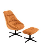 Кресло Оррелл терракотовый с оттоманкой
