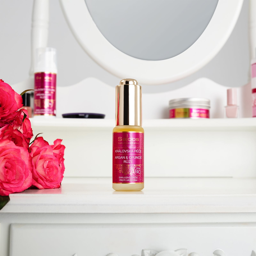 Saloos Bio King's Care Argan & Opuntia & Rose - био аргановое масло с эффектом против морщин /   20  ml  / GTIN 8594031323617