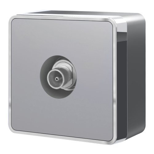 ТВ-розетка оконечная Gallant серебряный W5083006