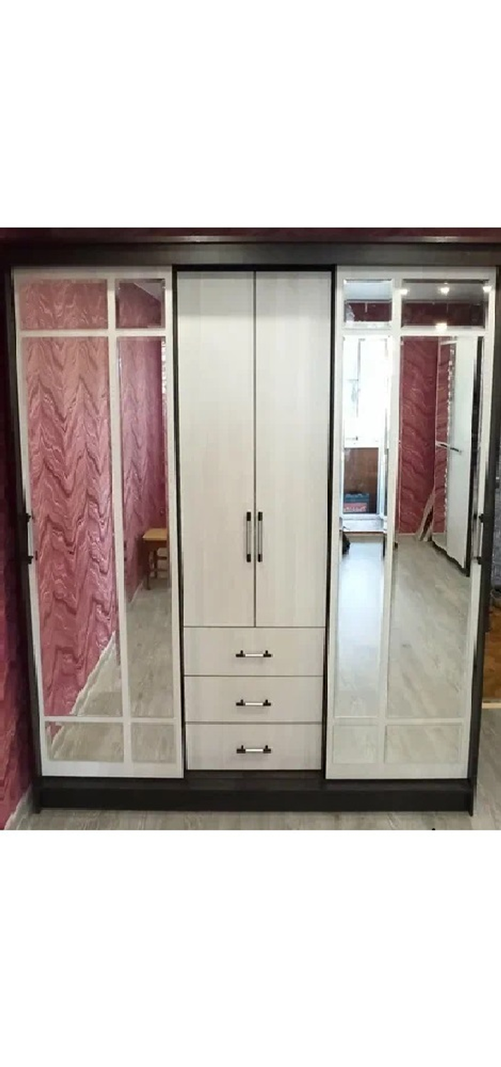 Шкаф-купе комбинированный Маэстро, Венге, Лоредо