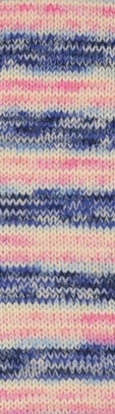 ALIZE "SUPERWASH ARTISAN", 75% SW Шерсть - 25% Полиамид, 100 гр, 420 м, Синий/розовый