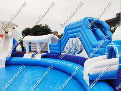 Надувной наземный аквапарк «Морское царство» 20*20*6 м