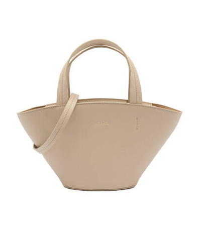 Кожаная сумка-трапеция Patrizia Pepe - песочный(8B0175 L095)