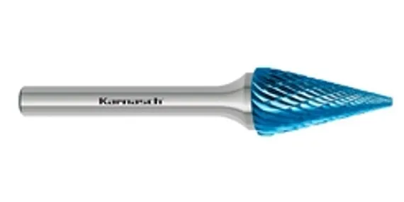 Борфреза твердосплавная Karnasch форма F (парабола с закругленной головкой), 3х6х3х38 мм, универсальная насечка HP-3, без покрытия, арт. 11.3051-007