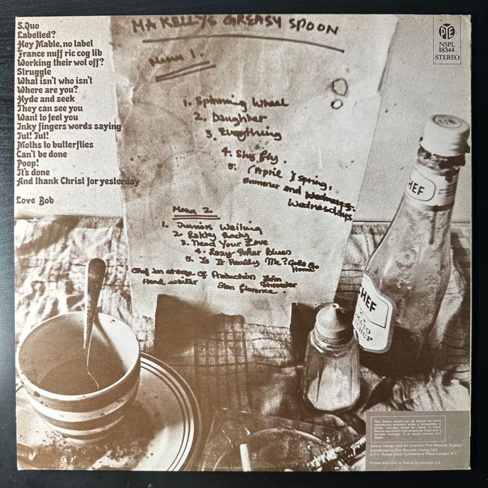 Status Quo ‎– Ma Kelly's Greasy Spoon (Англия 1971г.)