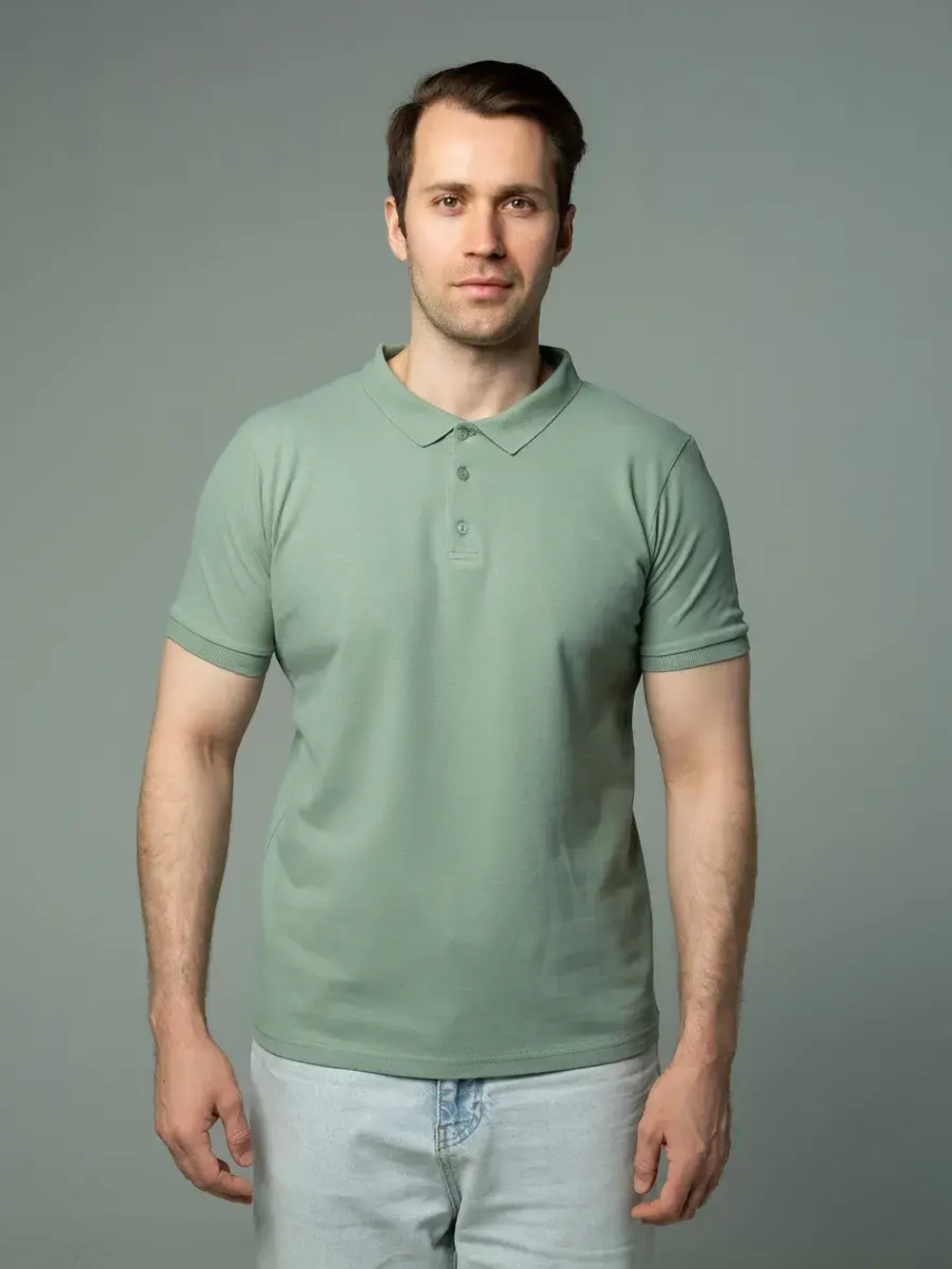 Футболка поло с коротким рукавом хлопок