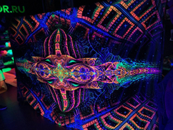 Прожектор УФ / ультрафиолетовый / Luminofor UV 200Вт светодиодный для клубов и баров с вилкой EU/ для караоке / для квеста / для праздника / для вечеринки / для шоу