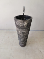 Раковина напольная из мрамора Pedestal Grey Marmo MN-65940 40х40х90 из натурального камня
