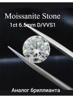 Серьги с муассанитами 1сt