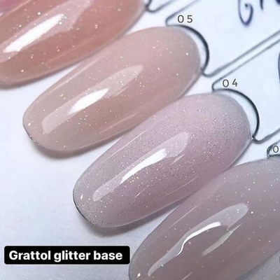 Grattol Base Rubber Glitter - База камуфлирующая 04, 9мл