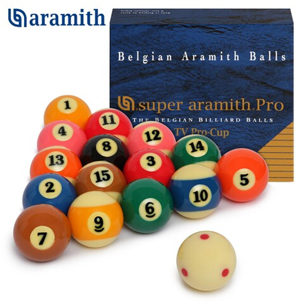 Шары для американского пула 57,2 мм "Super Aramith Pro-Cup TV Pool"
