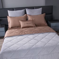 Комплект постельного белья с одеялом Сатин Вельвет Премиум «Перламутровая гладь»