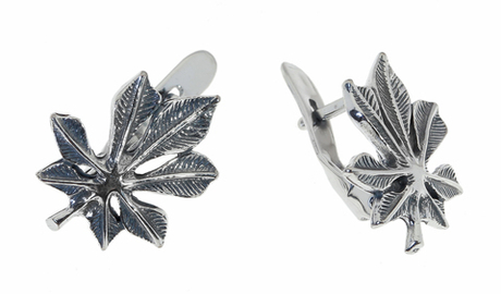 "Каштан" серьги в серебряном покрытии из коллекции "Ералаш" от Jenavi  с английским замком