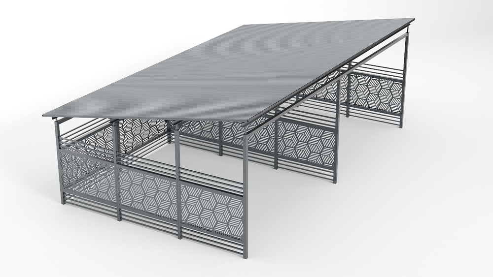 Большой навес над контейнерами SK00103